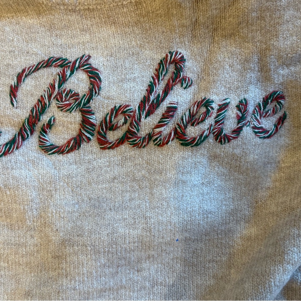 Women's Beige 'Believe' Sweater